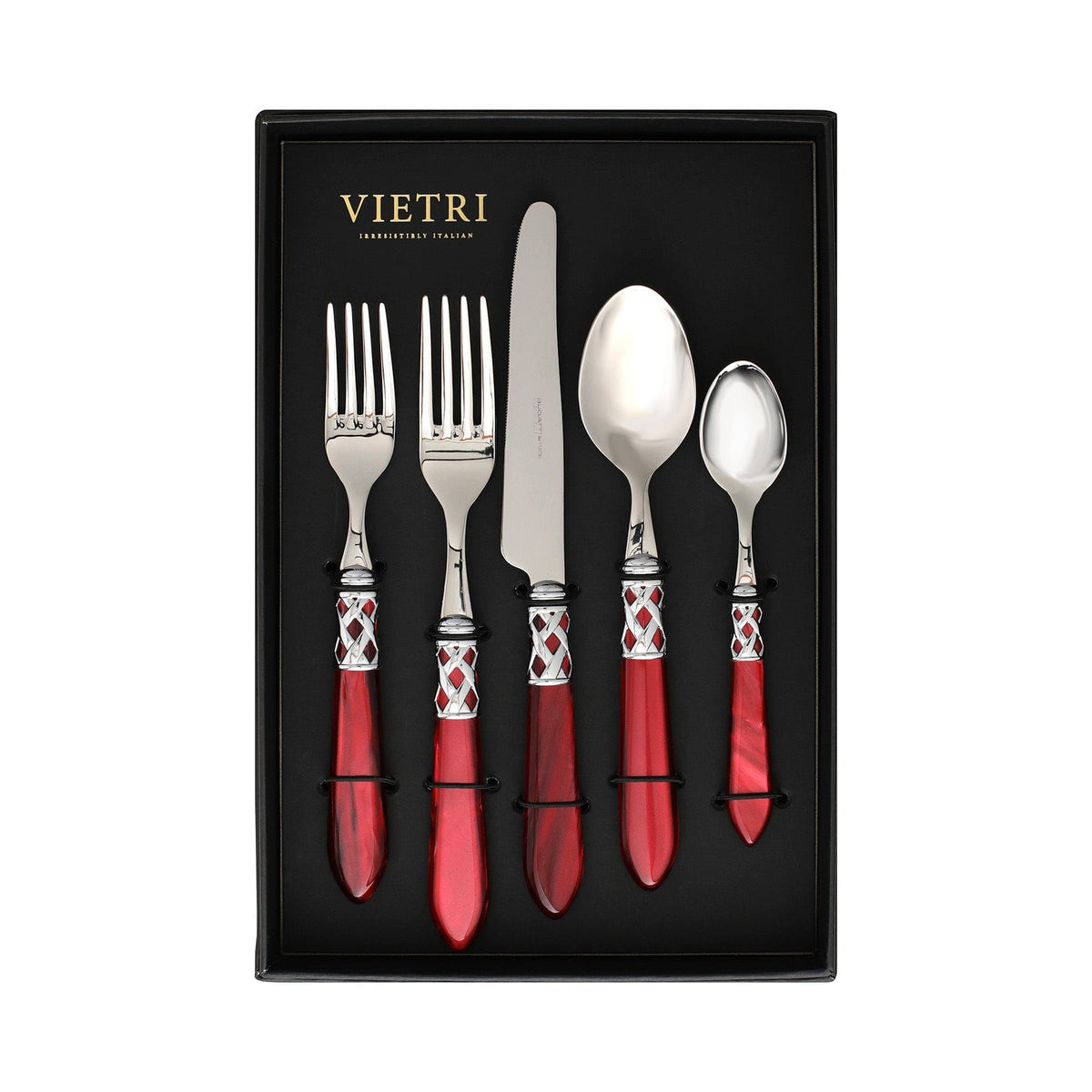 Aladdin Brilliant Red Five-Piece Place Setting  Set of 4