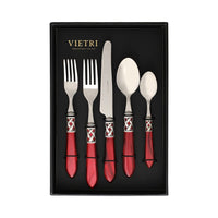 Aladdin Antique Red Five-Piece Place Setting - Set of 4