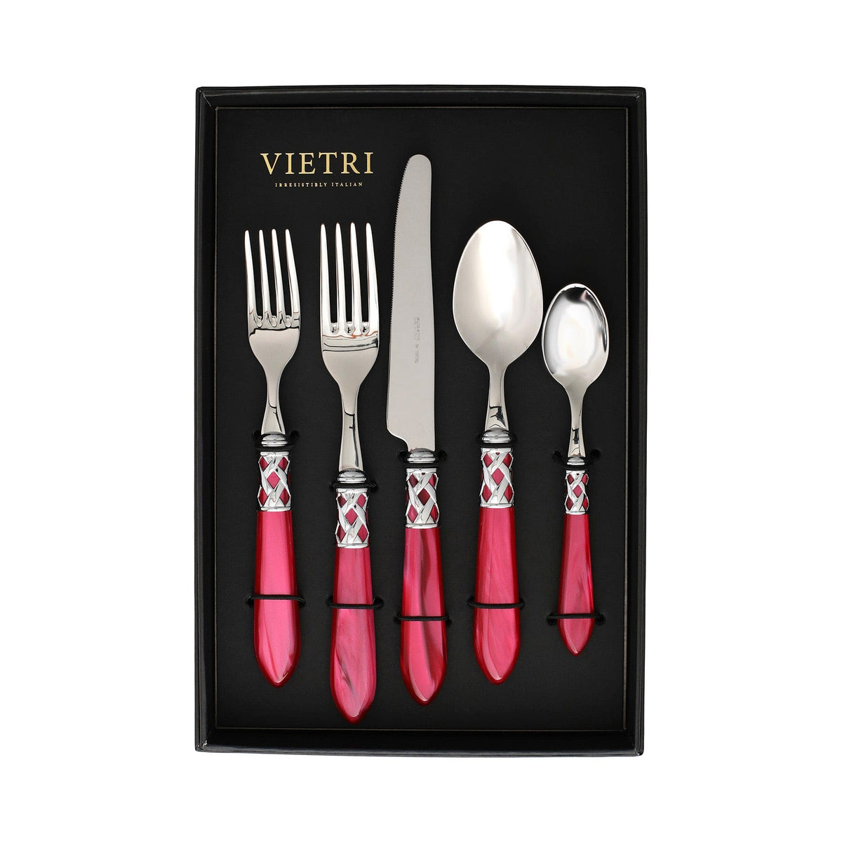 Aladdin Brilliant Raspberry Five-Piece Place Setting  Set of 4