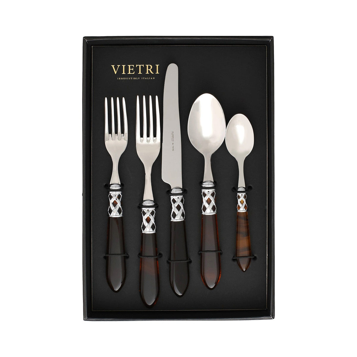 Aladdin Brilliant Tortoiseshell Five-Piece Place Setting  Set of 4
