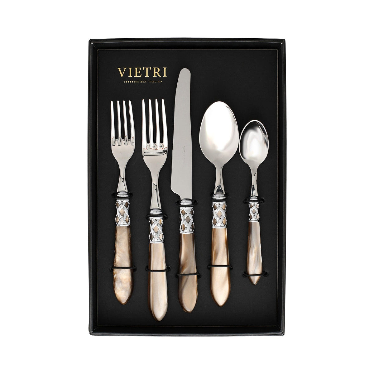 Aladdin Brilliant Taupe Five-Piece Place Setting  Set of 4