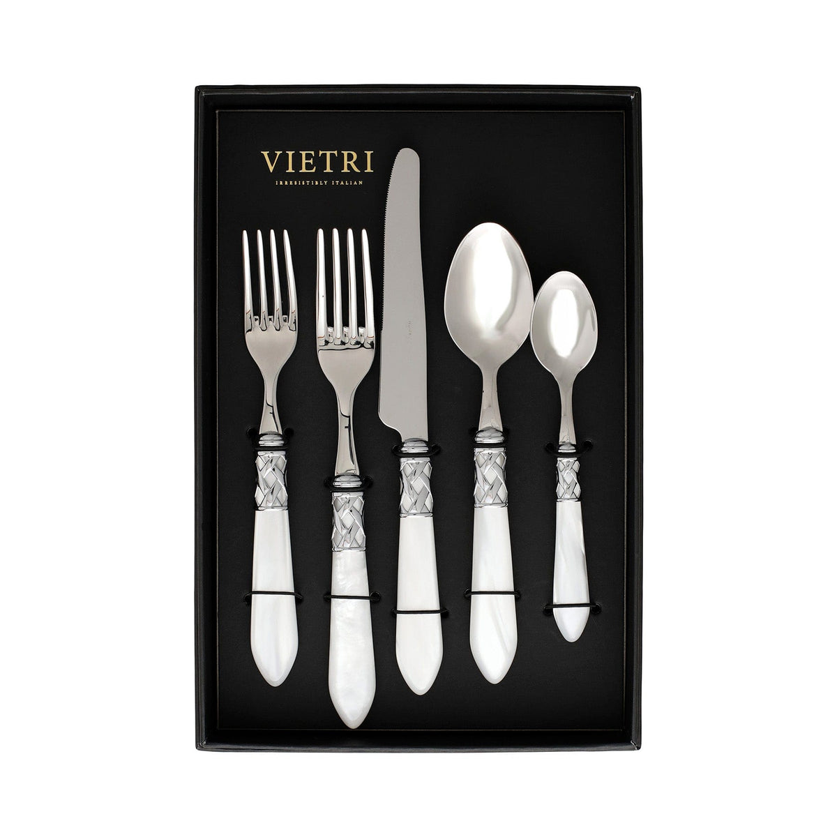 Aladdin Brilliant White Five-Piece Place Setting - Set of 4