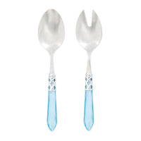 Aladdin Brilliant Light Blue Salad Server Set by VIETRI