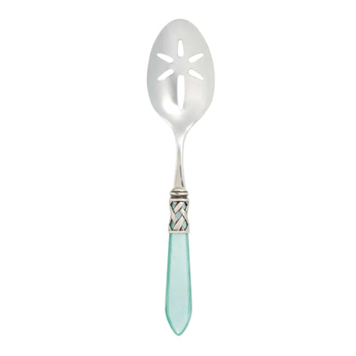 Aladdin Antique Aqua Slotted Serving Spoon by VIETRI
