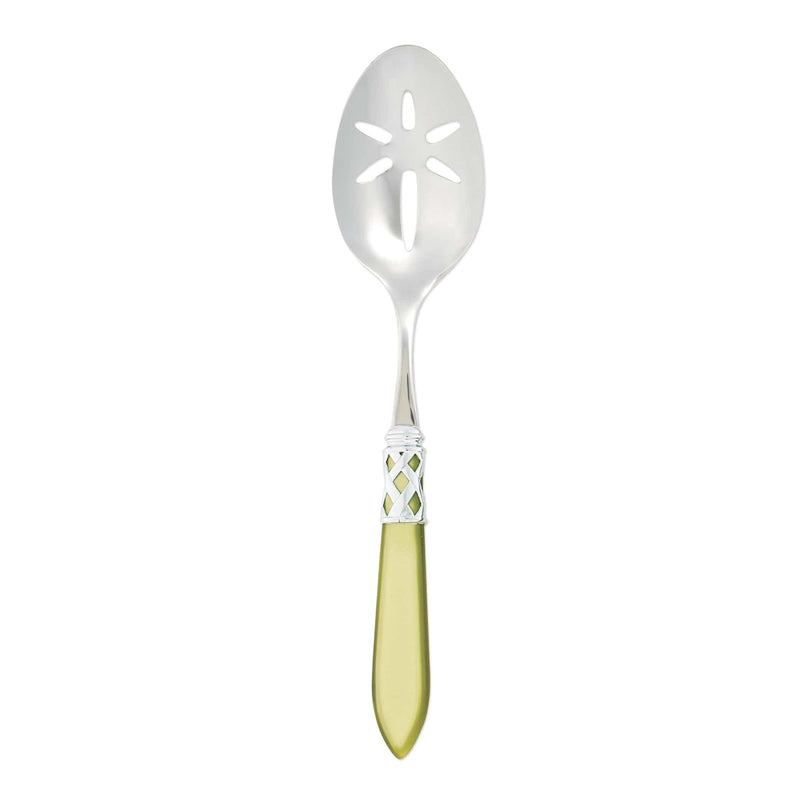 Aladdin Brilliant Chartreuse Slotted Serving Spoon by VIETRI