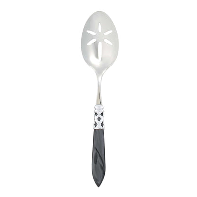 Aladdin Brilliant Charcoal Slotted Serving Spoon by VIETRI