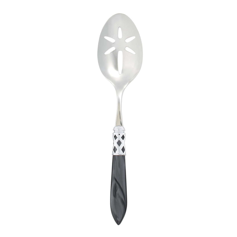 Aladdin Brilliant Charcoal Slotted Serving Spoon by VIETRI