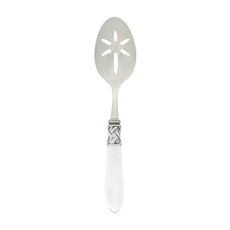 Aladdin Antique Clear Slotted Serving Spoon by VIETRI