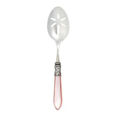 Aladdin Antique Light Pink Slotted Serving Spoon by VIETRI