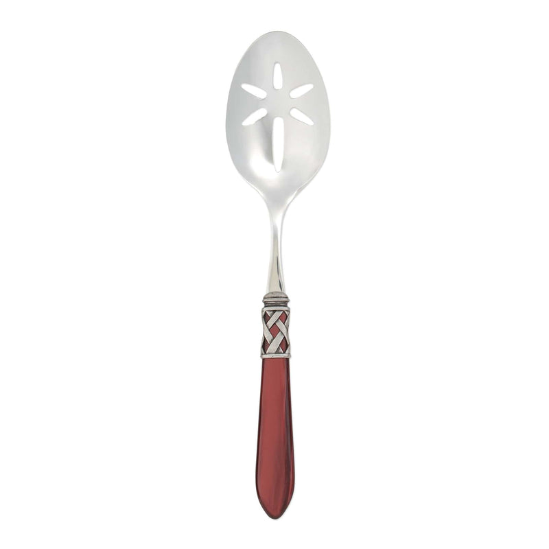 Aladdin Antique Red Slotted Serving Spoon by VIETRI