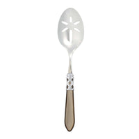 Aladdin Brilliant Taupe Slotted Serving Spoon by VIETRI