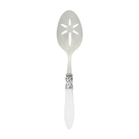 Aladdin Antique White Slotted Serving Spoon by VIETRI