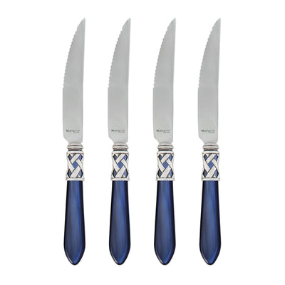 Aladdin Antique Blue Steak Knives by VIETRI