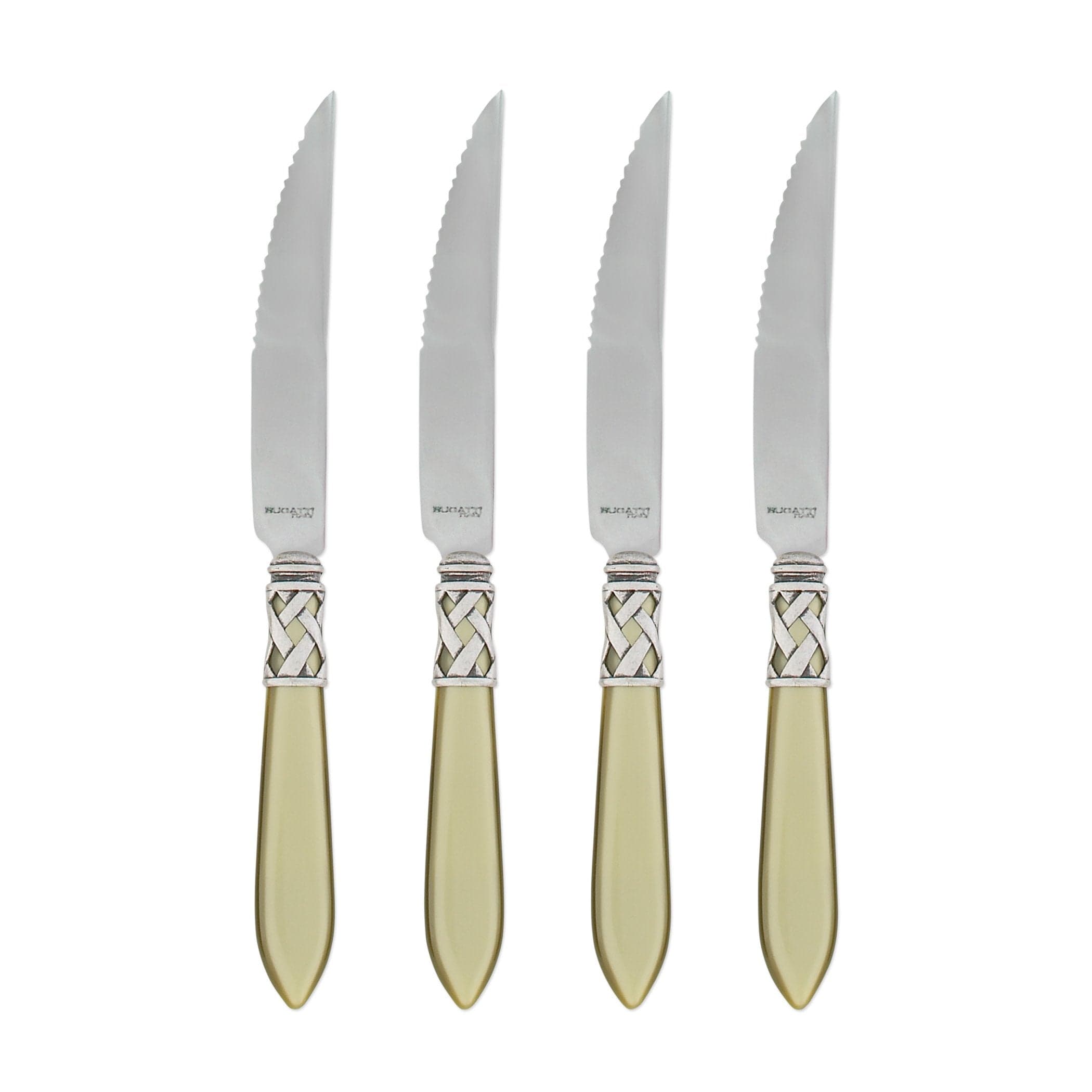Vietri Aladdin Antique White Set Of Four Steak Knives - Thumbnail 4