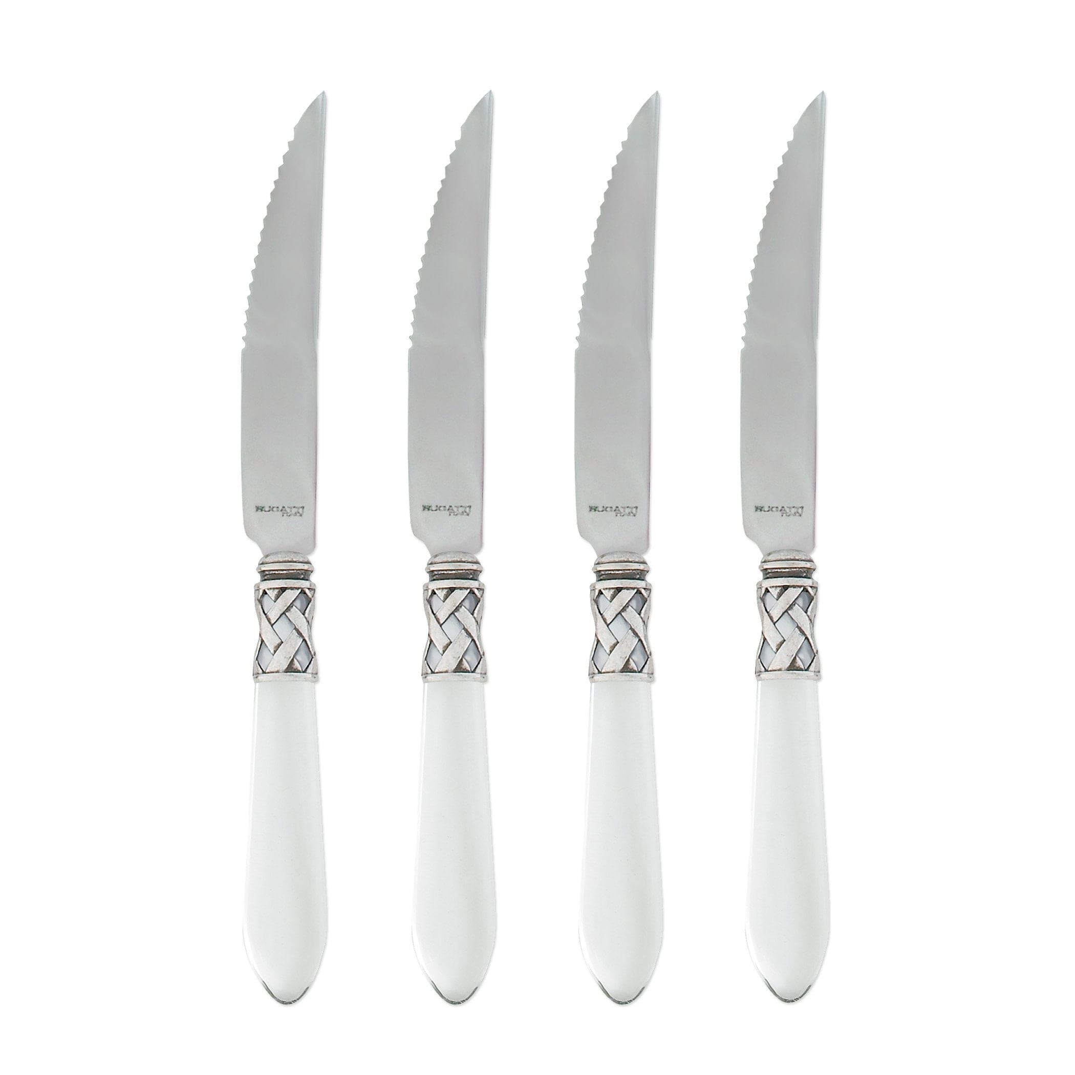 Vietri Aladdin Antique White Set Of Four Steak Knives - Thumbnail 5