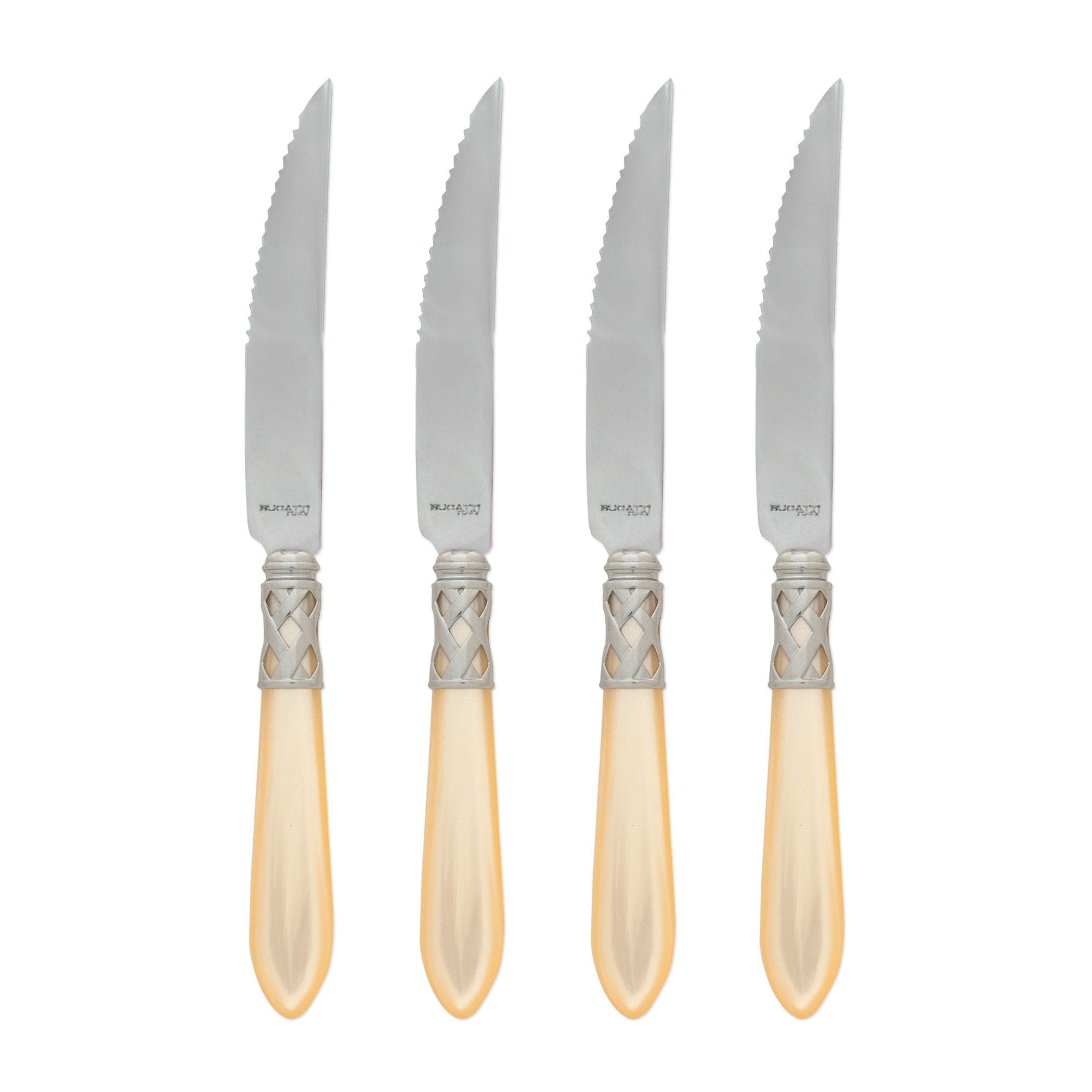 Vietri Aladdin Antique White Set Of Four Steak Knives - Thumbnail 3