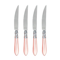 Aladdin Brilliant Light Pink Steak Knives by VIETRI