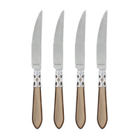 Aladdin Brilliant Taupe Steak Knives by VIETRI