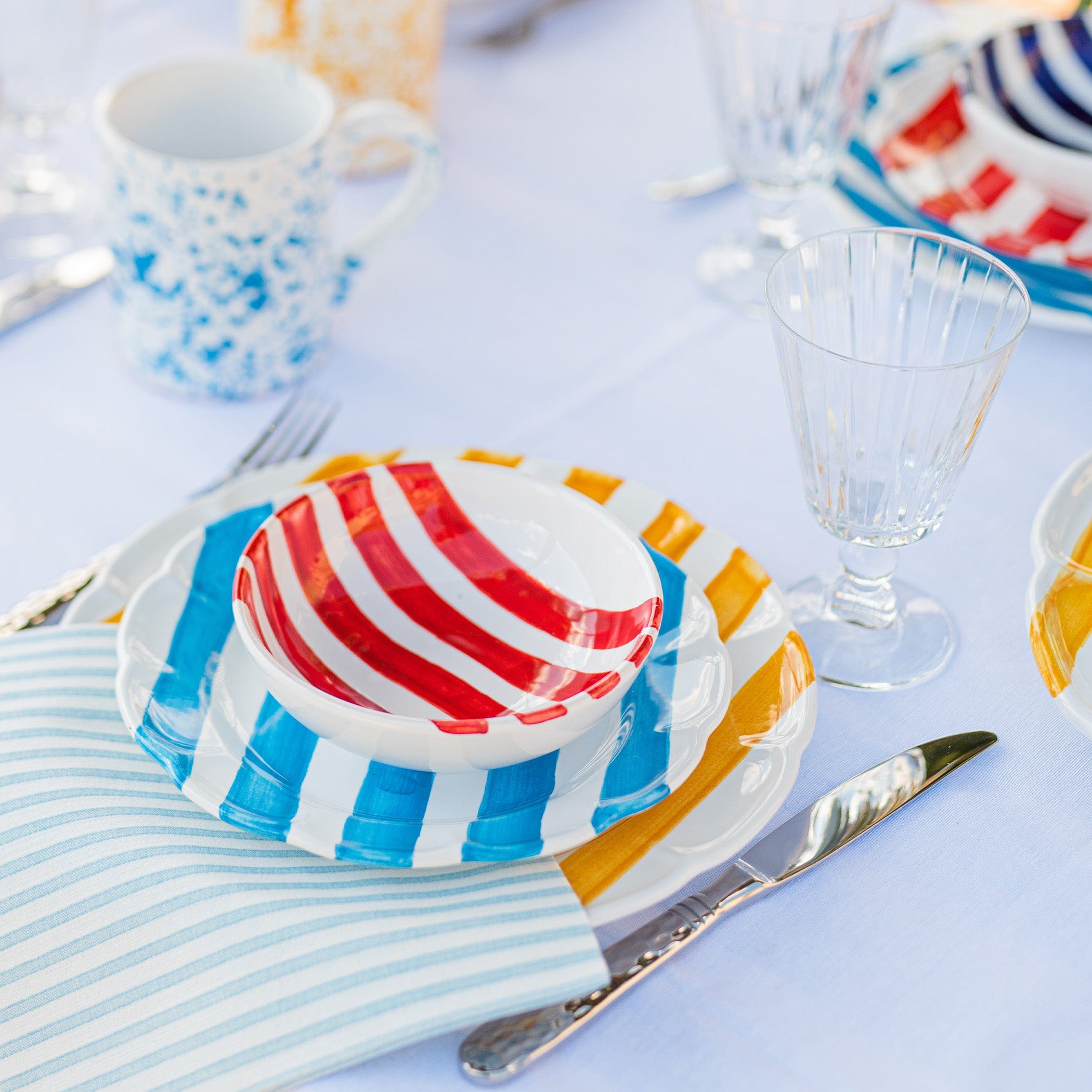Amalfitana Stripe Salad Plate – VIETRI