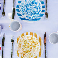 Amalfitana Aqua Splatter Salad Plate
