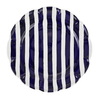Amalfitana Cobalt Stripe Round Platter