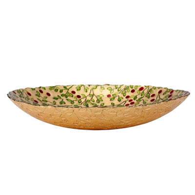 Cranberry Glass Large Bowl