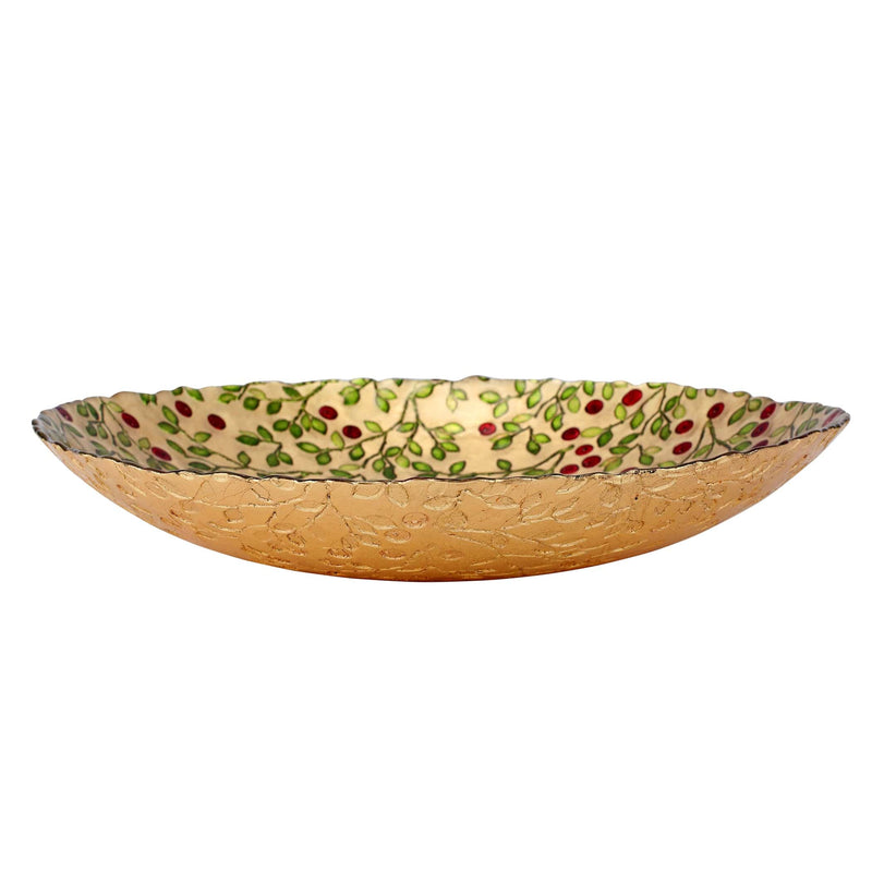 Cranberry Glass Large Bowl