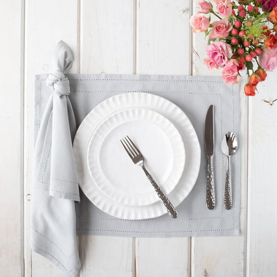 Cotone Linens Placemats with Double Stitching - Set of 4