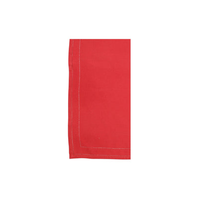 Cotone Linens Red Napkins with Double Stitching by VIETRI