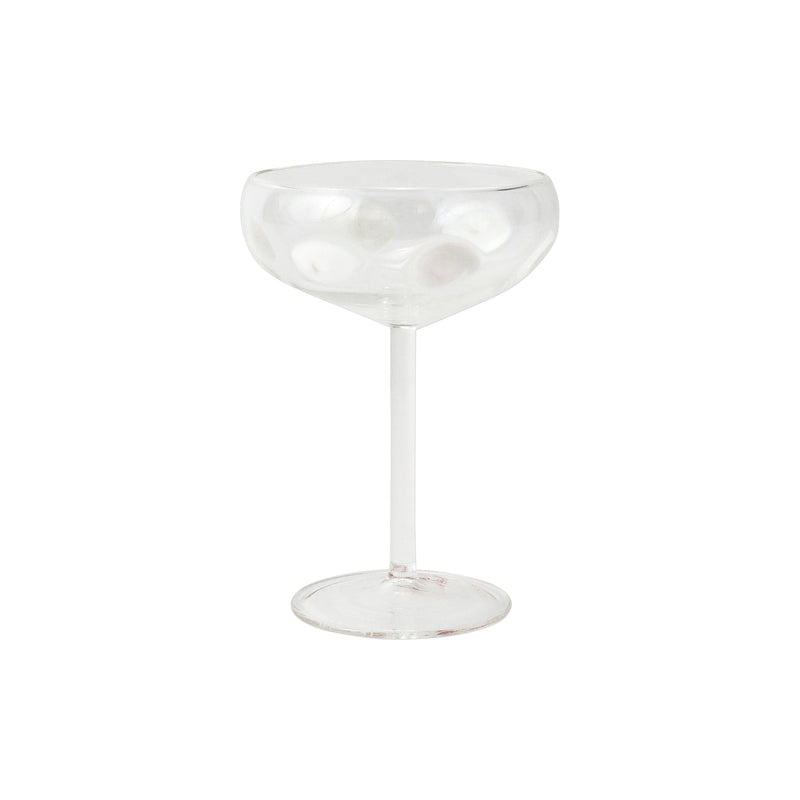 Drop White Coupe Champagne Glass
