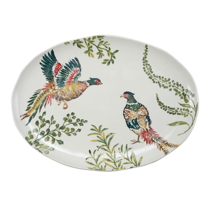 Fauna Pheasants Large Oval Platter by VIETRI