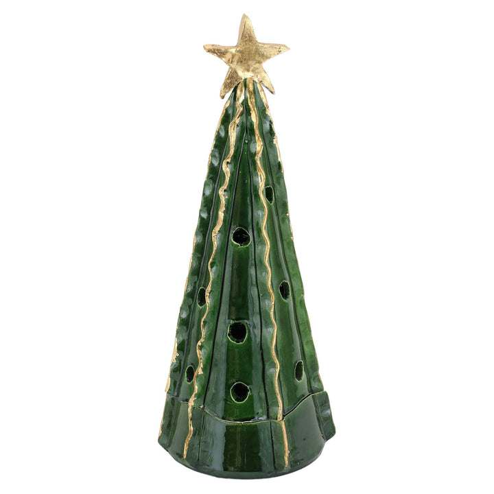 Foresta Green Large Tree with Ribbon & Gold Star