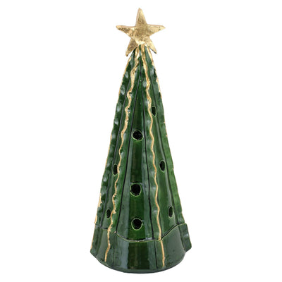 Foresta Green Large Tree with Ribbon & Gold Star