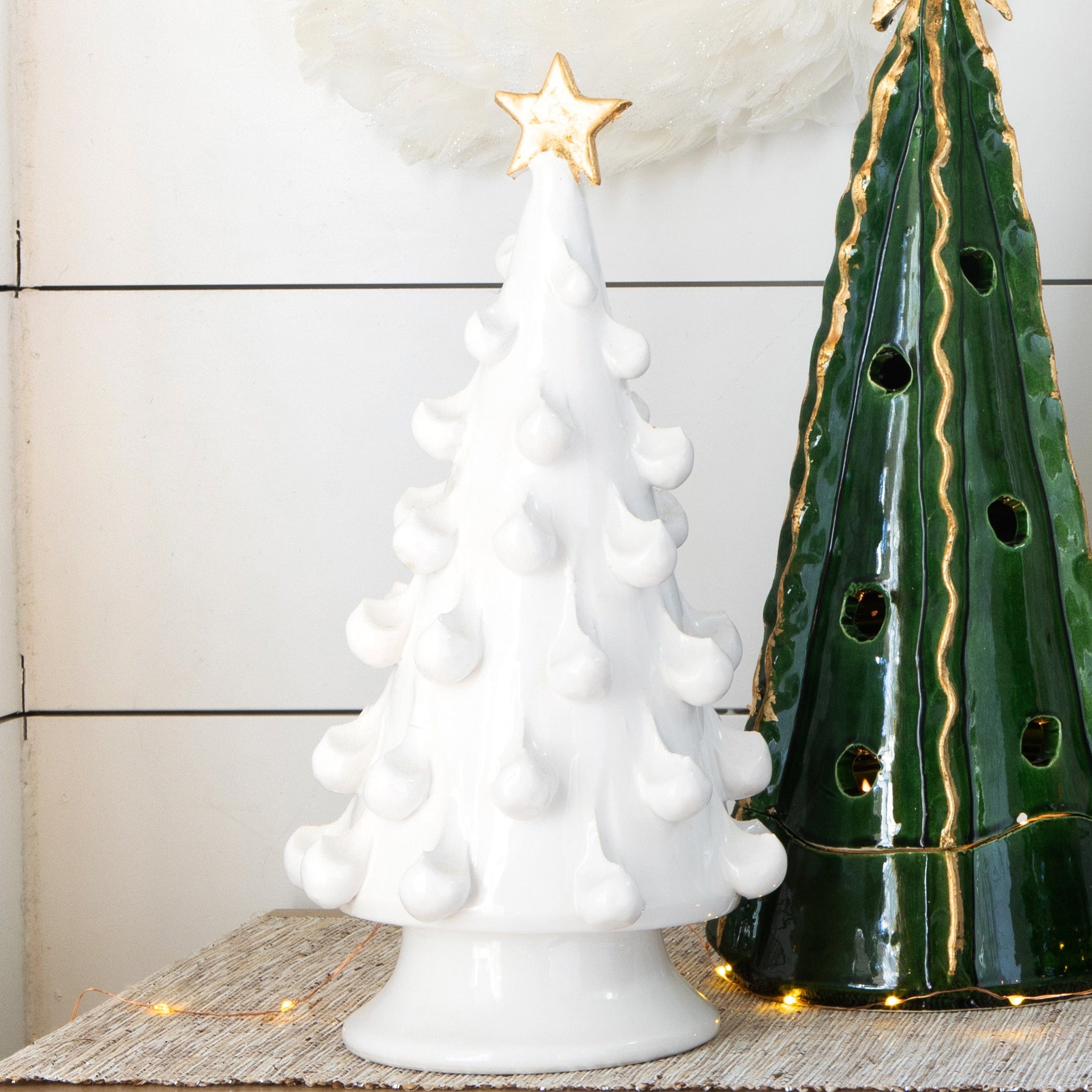 Foresta White Medium Tree with Gold Star – VIETRI
