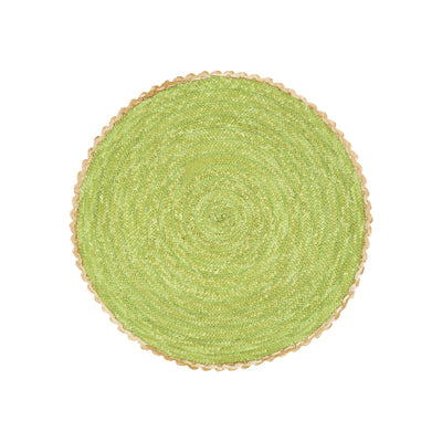 Florentine Straw Accessories Light Green Round Placemats - Set of 4
