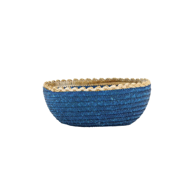 Florentine Straw Accessories Cobalt Large Round Bread Basket