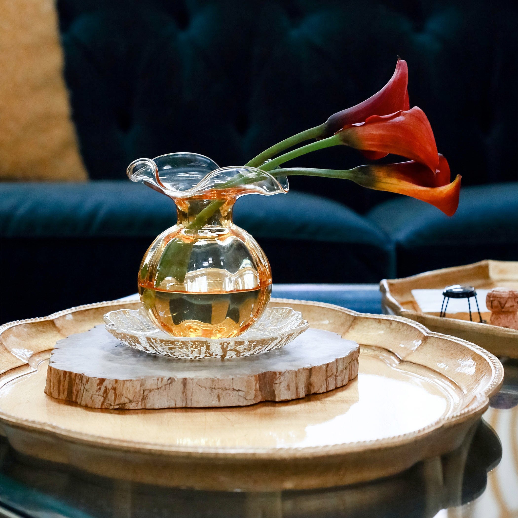 キネ kyne トレー gold tray ON AIR Florentine Wooden Accessories Large Oval Tray – VIETRI