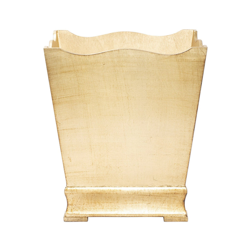 Florentine Wooden Accessories Gold Waste Basket by VIETRI