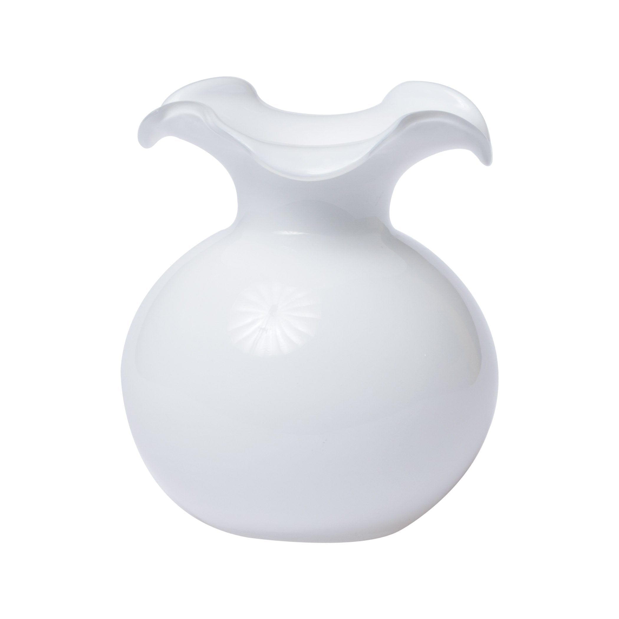 Hibiscus Glass White Small Fluted Vase – VIETRI
