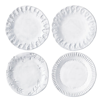 Incanto Assorted Canape Plates - Set of 4 by VIETRI