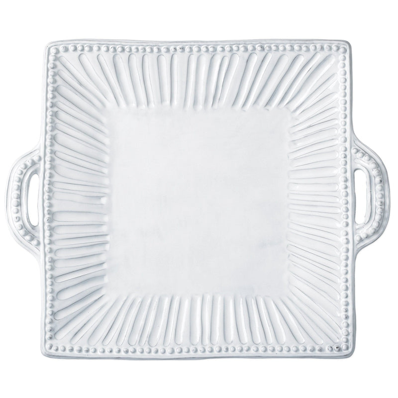 Incanto Stripe Square Handled Platter by VIETRI