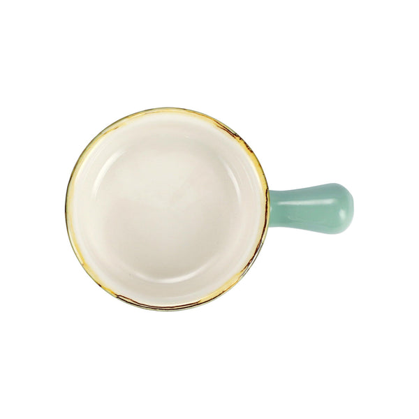 Italian Bakers Aqua Small Round Baker with Large Handle