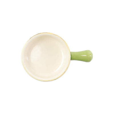 Italian Bakers Green Small Round Baker with Large Handle by VIETRI