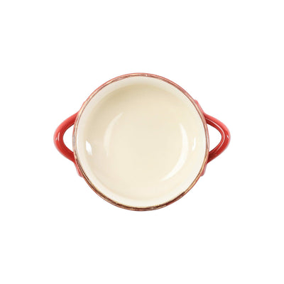 Italian Bakers Red Small Handled Round Baker by VIETRI