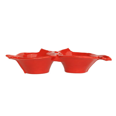 Lastra Holiday Figural Red Bird Two-Part Server by VIETRI