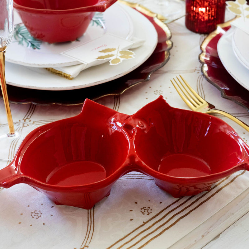 Lastra Holiday Figural Red Bird Two-Part Server