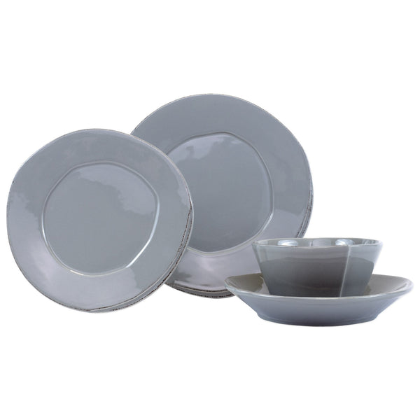 Lastra Gray Four-Piece Place Setting by VIETRI