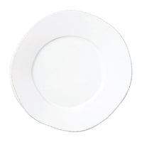 Lastra White Dinner Plate by VIETRI