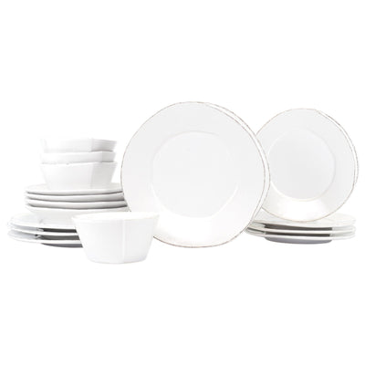 Lastra White Sixteen-Piece Place Setting by VIETRI