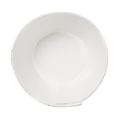 Lastra White Large Stacking Serving Bowl by VIETRI
